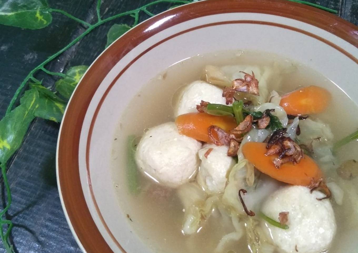 Sop sayur baso tahu