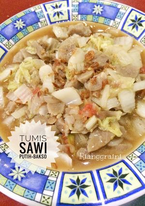 Foto resep Tumis Sawi Putih+Bakso