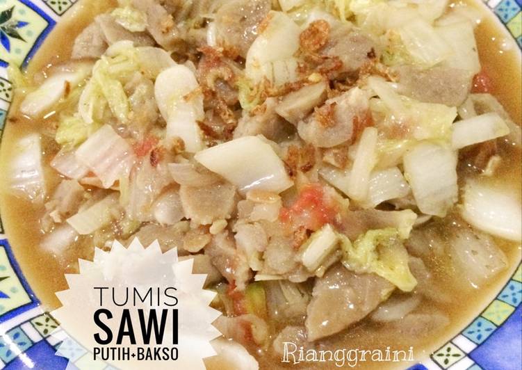 Resep: Tumis Sawi Putih+Bakso Farah Quinn