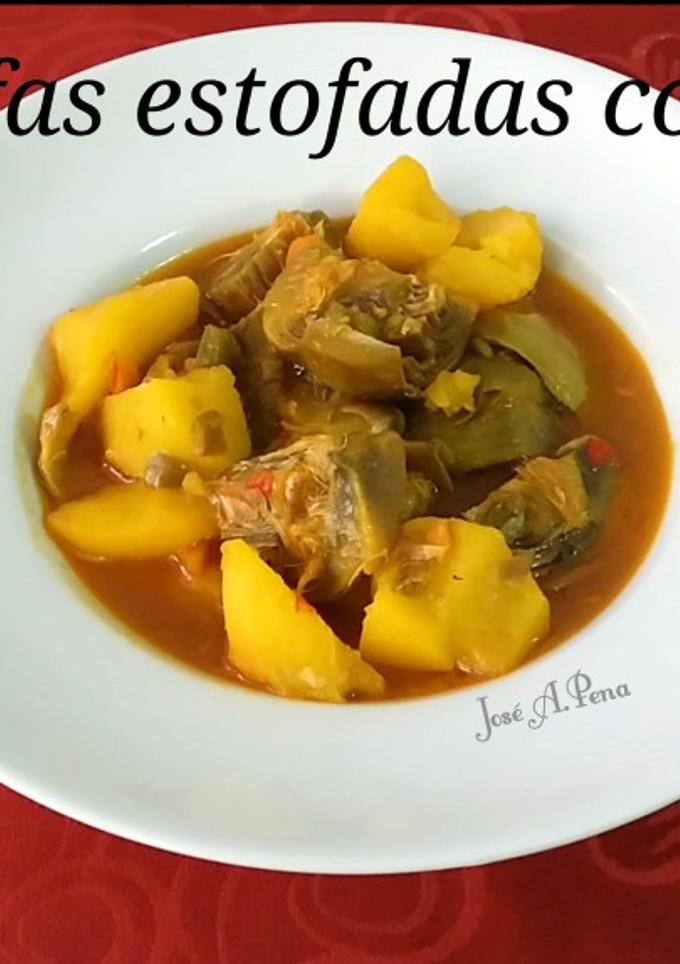 Una foto de Alcachofas estofadas con patatas
