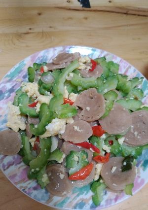 Foto resep Tumis Pare Baso Sapi Telor Orak Arik Gurih Pedas
