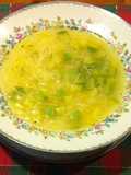 Sopa de fideos con calabacitas y apio