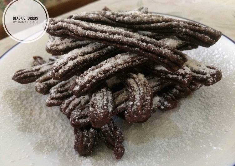 Cara Membuat BLACK CHURROS #7 Untuk Pemula!