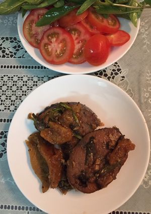 Hình của món Cá ngừ kho thơm.