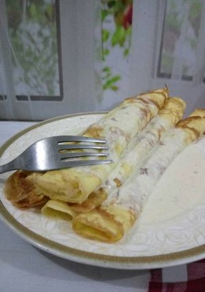 Foto resep Ketofied Cinnamon Crepes saus Vanilla