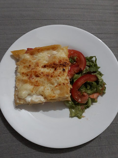 Una foto de Pastas con salsa blanca al horno