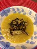 Creme de aipim com shitake