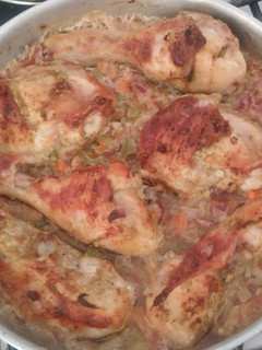 Una foto de Pollo con verduritas a la leche. (Para conquistar por el estómago a tú amor)