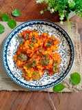 Dadar Jagung Udang dengan Daun Pegagan