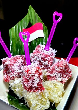 Foto resep Cenil Singkong Red Velvet &Vanilla (870)