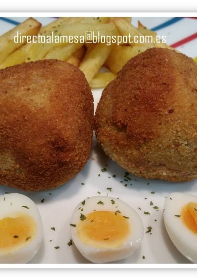 Una foto de Huevos escoceses de codorniz
