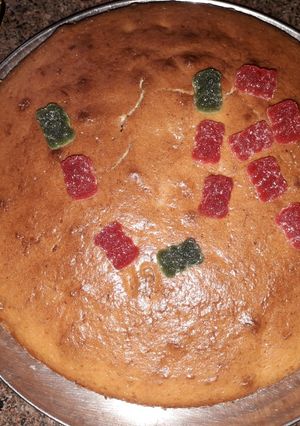 A picture of Homemade eggless cake.