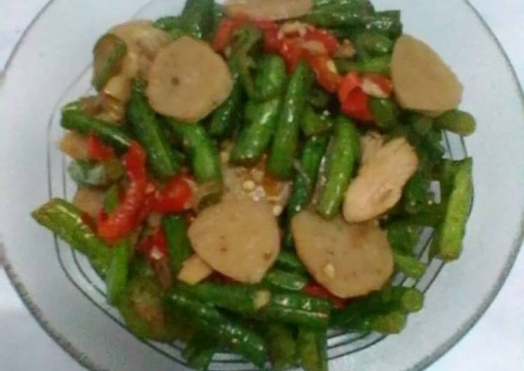 Tumis Kacang Panjang dan Bakso