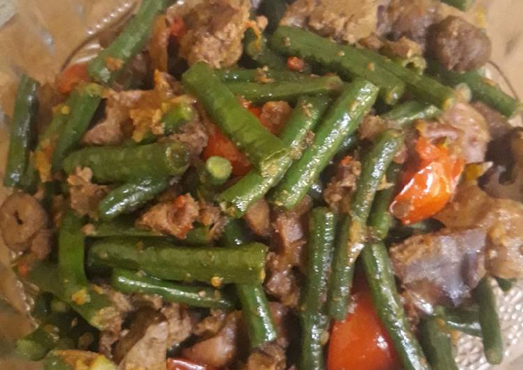 Cara Gampang meracik Tumis kacang panjang ati ampela yang praktis