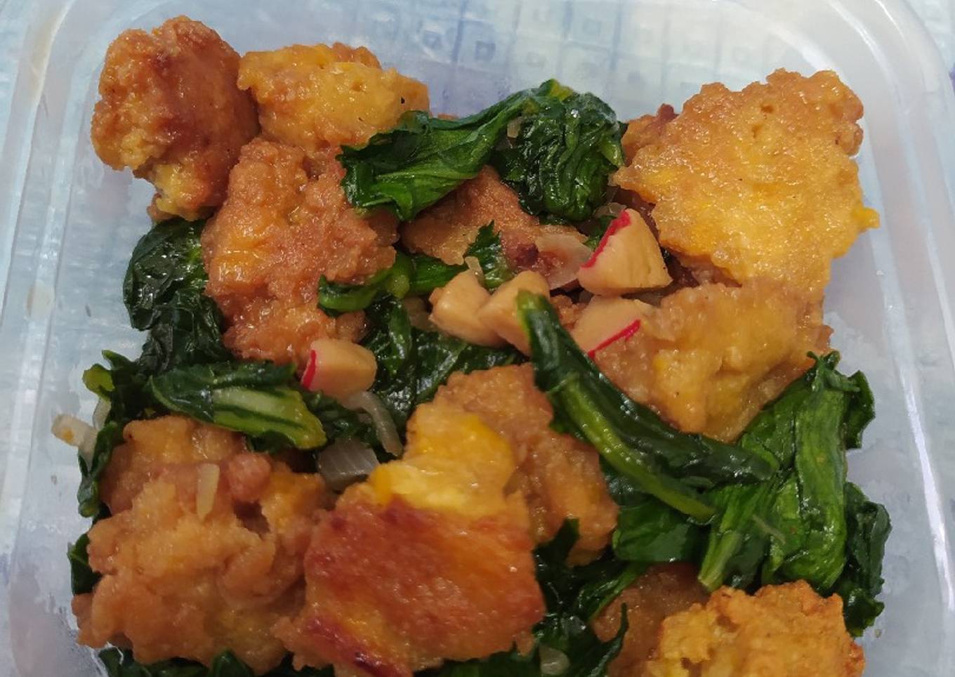 Tumis Perkedel Tahu + Sawi