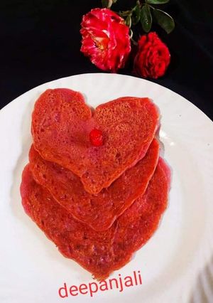 A picture of Banana Beetroot Pancake.