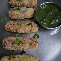 A picture of Falahari veg cutlet.