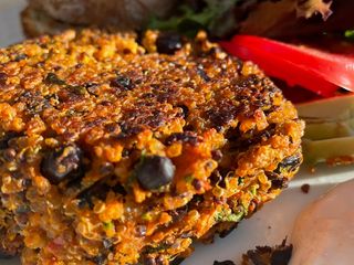 Sweet potato and black bean burgers