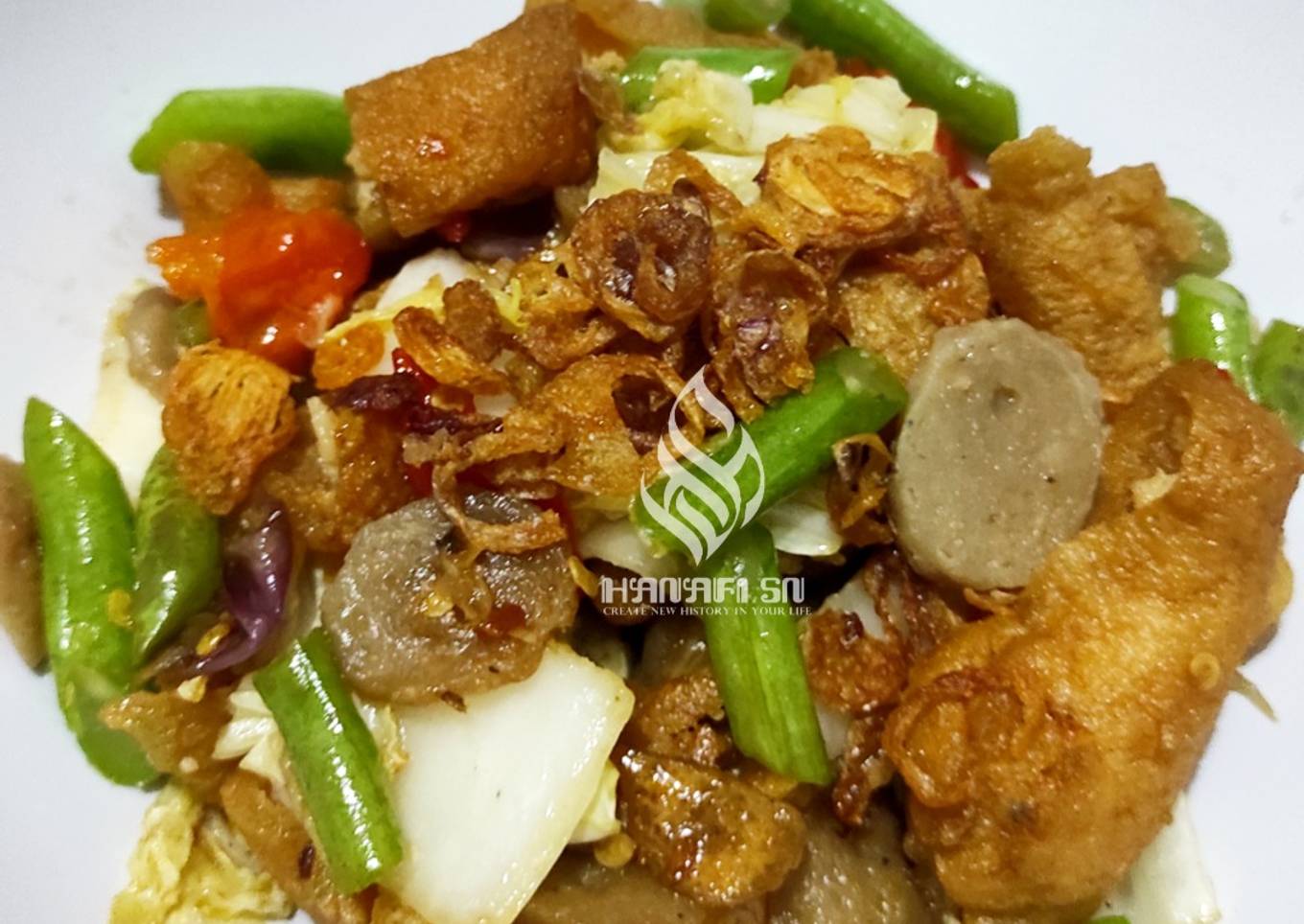 TUMIS OSENG BUNCIS, SAWI PUTIH, TAHU COKLAT, BAKSO BY HSN