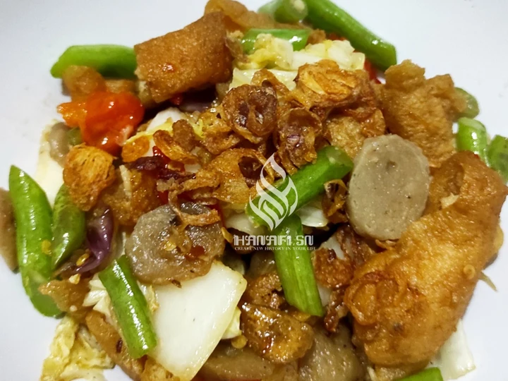 Cara Mudah Membuat Resep TUMIS OSENG BUNCIS, SAWI PUTIH, TAHU COKLAT, BAKSO BY HSN yang Enak Banget Anti Ribet, Mantap
