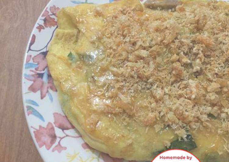 Telur omelet tabur ebi #homemadebylita