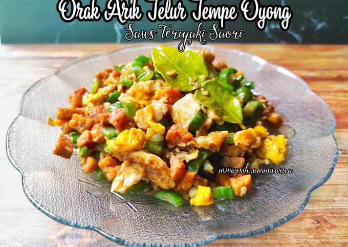 Resep Orak Arik Telur Tempe Oyong | Saus Teriyaki Saori #517³⁵ Oleh ...