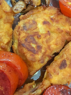 عکسی از دستور مرغ سوخاری با گوجه و قارچ