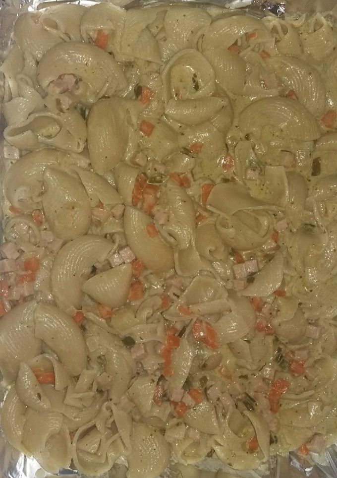 Una foto de Pasta galets gratinada