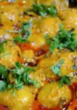 A picture of Mughlai potatoes.