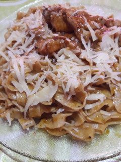 Una foto de Fideos caseros cintas🍝