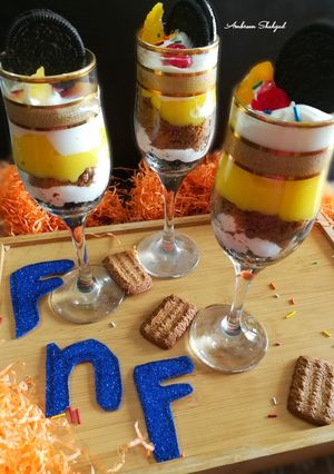 A picture of No bake cheesecake dessert.