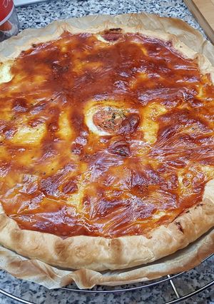 Foto di Torta salata con provola affumicata