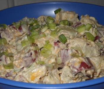 Easy Recipe Cheddar and Bacon Potato Salad Delicious Nutritious