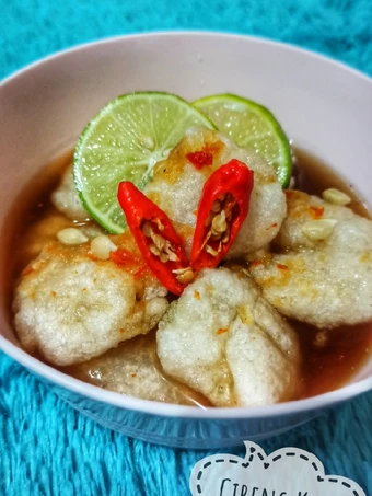 Langkah Gampang Membikin Resep 77. Cireng Kuah / Cireng Banyur (Takaran Sendok) yang Lezat Sekali Anti Ribet, Lezat