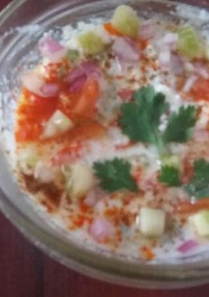 A picture of Vegetable kachumber.