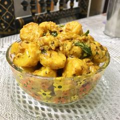 A picture of Raw banana sabzi.