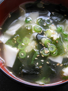 A picture of Dumpling Wrappers & Wakame Soup.