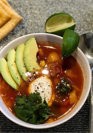 A picture of High protein Mexican Soup.