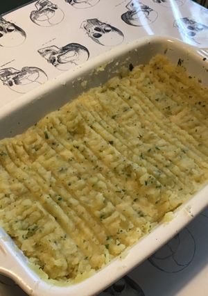 Une photo de Écrasée de panais et pommes de terre au persil et cardamome