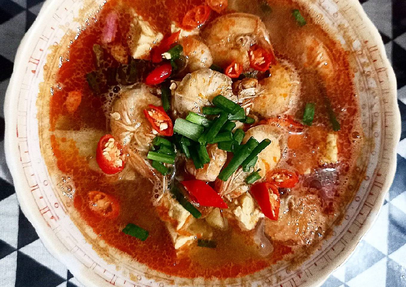 Udang kuah asam pedas