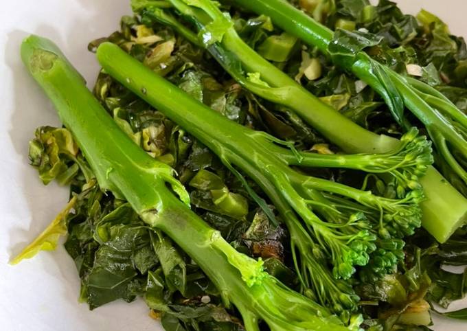 Recipe of Speedy Spring Greens with Garlic