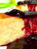 Baked Cheesecake & Blueberry Wine Sauce
