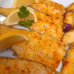 A picture of Cajun spiced fish.