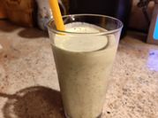 A picture of blueberry milk shake