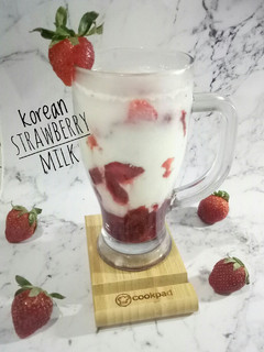 Foto resep 46.Korean strawberry milk