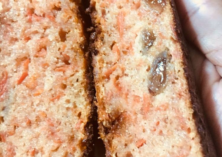 Simple Way to Make Any-night-of-the-week Sugar free Wholewheat eggless carrot cake