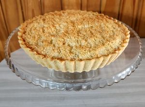 Una foto de 🥥 Tarta de coco y dulce de leche - fácil y rápida 🥥