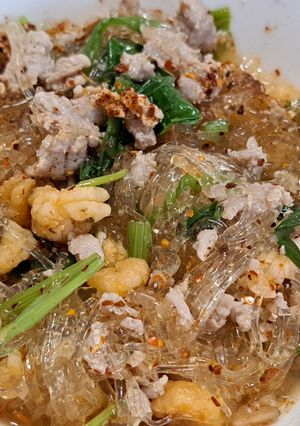 A picture of Keto Glass Noodle Salad (Yum Woon Sen with Glass Noodles).