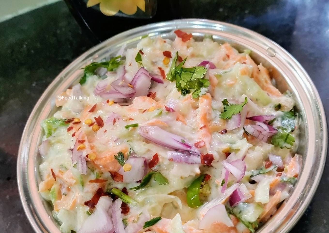 Healthy Salad With Leftover Cucumber and Carrot