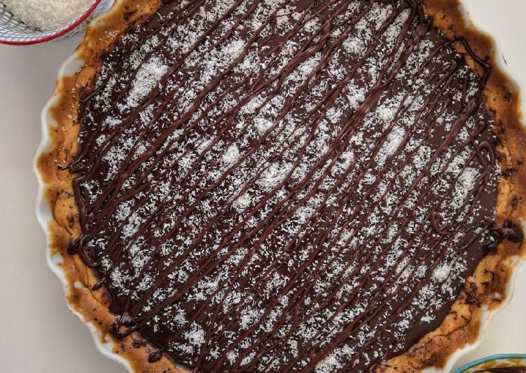 Recette de Fait maison Tarte cookie au chocolat (vegan)